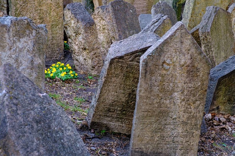 Gravestones, old Jewish cemetery, Jewish Museum, Josefstadt, Jewish Quarter, Prague, Bohemia, Czech Republic, Europe