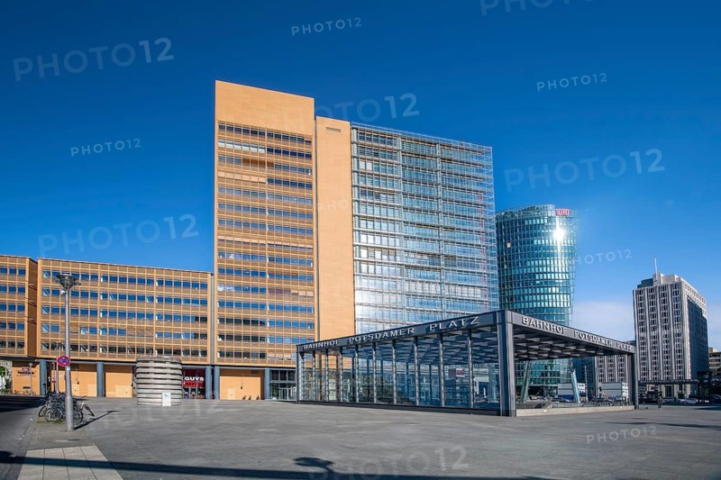Potsdamer Platz, skyscrapers, Renzo Piano 11, Kollhoff Tower, railway tower, railway station, Berlin, Germany, Europe