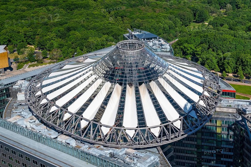 Roof, Sony Centre, Potsdamer Platz, Berlin, Germany, Europe