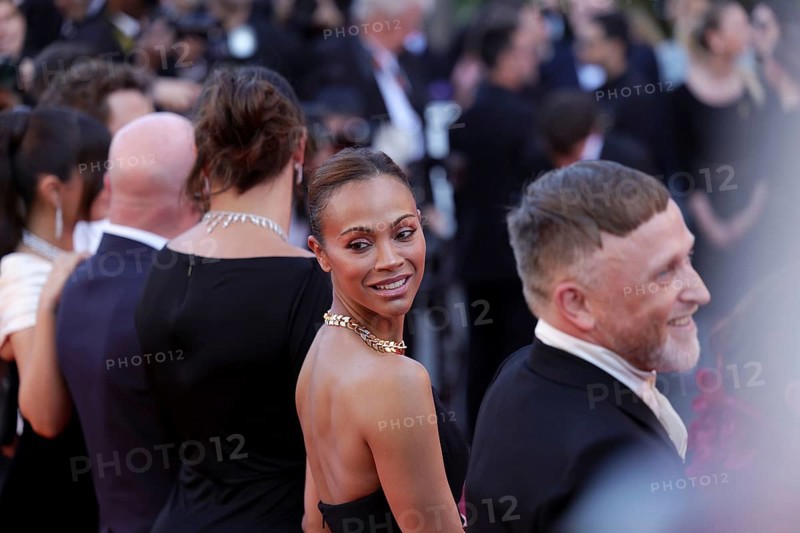 Cannes, France, 17.5.2024: Zoe Saldana at the premiere of Emilia Perez on the red carpet of the Palais des Festivals during the 77th Cannes International Film Festival. The 77th Cannes International Film Festival will take place from 14 to 25 May 2024, Europe