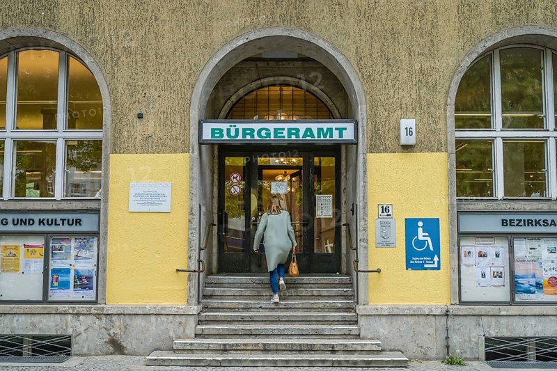 Citizens' Office, Town Hall, Kirchstrasse / Teltower Damm, Zehlendorf, Berlin, Germany, Europe