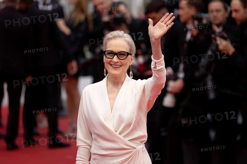 Cannes, France, 14 May 2024: Meryl Streep during the opening of the 77th Cannes International Film Festival on the red carpet of the Palais des Festivals with the opening film Le Deuxieme Acte (The Second Act) . The 77th Cannes International Film Festival will take place from 14 to 25 May 2024, Europe