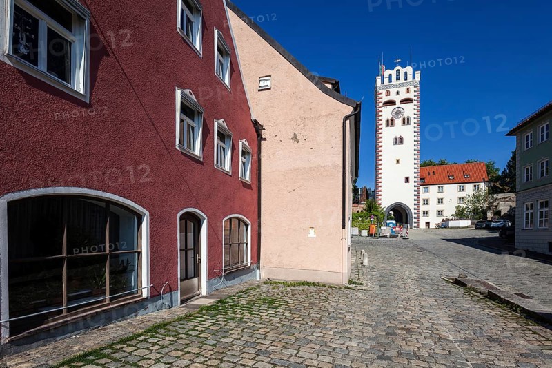 Jesuitengasse, behind Bayertor, Landsberg am Lech, Upper Bavaria, Bavaria, Germany, Europe