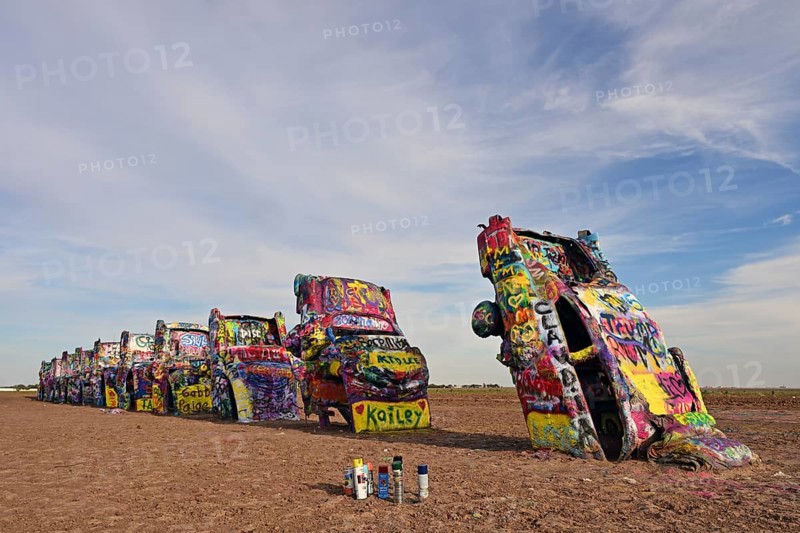 Cadillac Ranch on Route 66, Amarillo, Texas