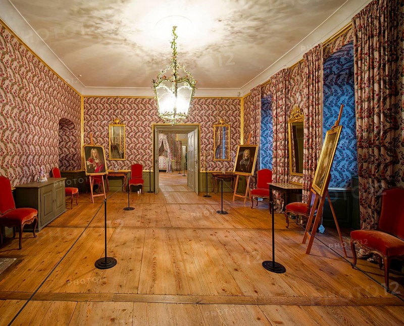 Antechamber of Elector Carl Theodor, Schwetzingen Palace, interior view, Schwetzingen, Baden-Wuerttemberg, Germany, Europe