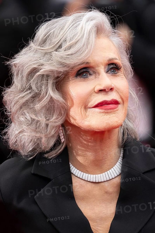 Cannes, France, 14 May 2024: Jane Fonda during the opening of the 77th Cannes International Film Festival on the red carpet of the Palais des Festivals with the opening film Le Deuxieme Acte (The Second Act) . The 77th Cannes International Film Festival will take place from 14 to 25 May 2024, Europe