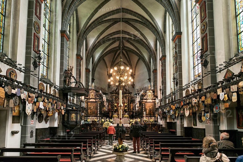 Interior view, candle chapel, place of pilgrimage, Kevelaer, Lower Rhine, North Rhine-Westphalia, Germany, Europe