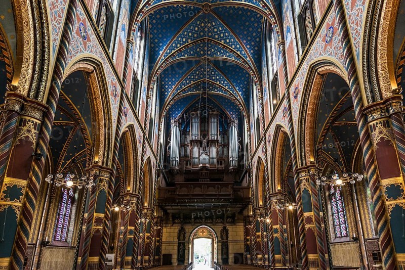 Interior view, Basilica of St Mary, Basilica of St Mary, place of pilgrimage, Kevelaer, Lower Rhine, North Rhine-Westphalia, Germany, Europe