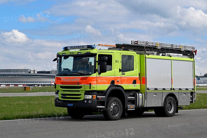 Airport fire engine, Zurich Kloten, Switzerland, Europe