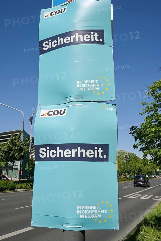 CDU election poster for the 2024 European elections, Berlin, Germany, Europe
