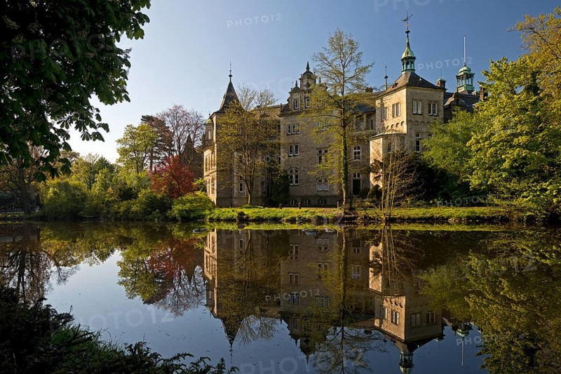 Bueckeburg Castle, ancestral seat of the House of Schaumburg-Lippe, Bueckeburg, Lower Saxony, Germany, Europe