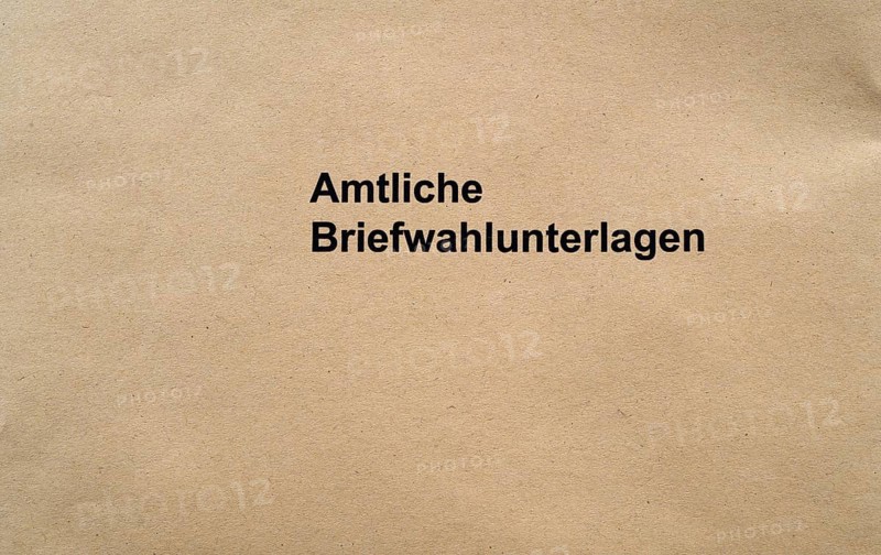 Postal voting, Official postal voting documents, Election, Parliamentary election, European election, Stuttgart, Baden-Wuerttemberg, Germany, Europe
