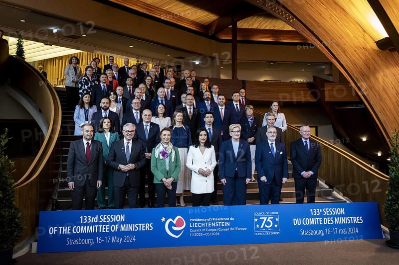 Family photo at the Council of Europe in Strasbourg, 16 May 2024. Photographed on behalf of the Federal Foreign Office