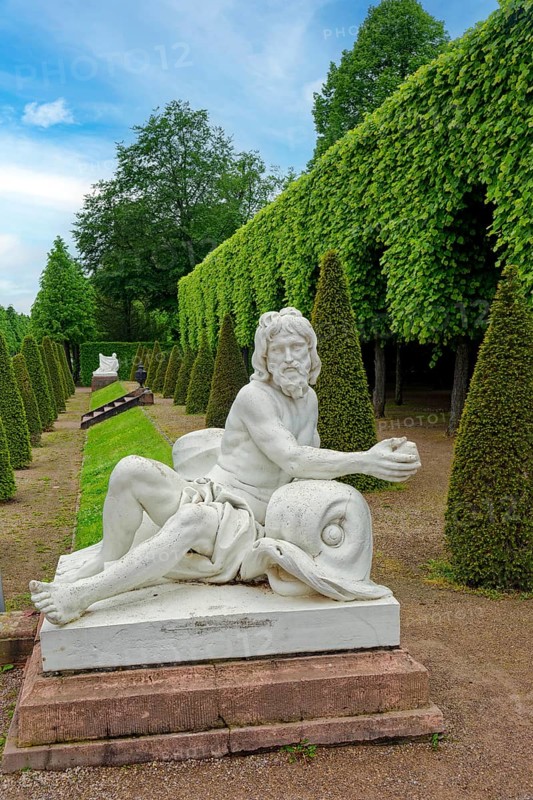 Sculptures in Schwetzingen Palace Gardens, Schwetzingen, Baden-Wuerttemberg, Germany, Europe