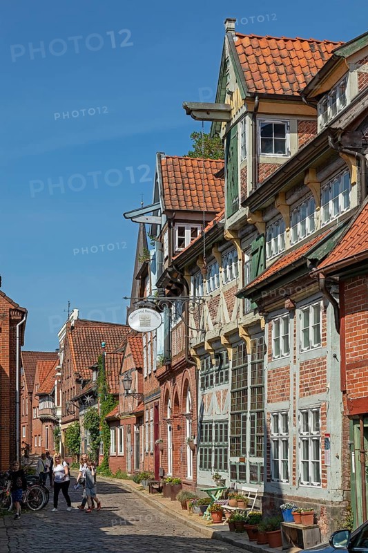Half-timbered houses, Elbstrasse, Old Town, Lauenburg, Schleswig-Holstein, Germany, Europe