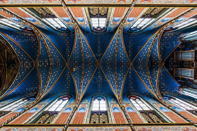 Interior view, Basilica of St Mary, Basilica of St Mary, place of pilgrimage, Kevelaer, Lower Rhine, North Rhine-Westphalia, Germany, Europe