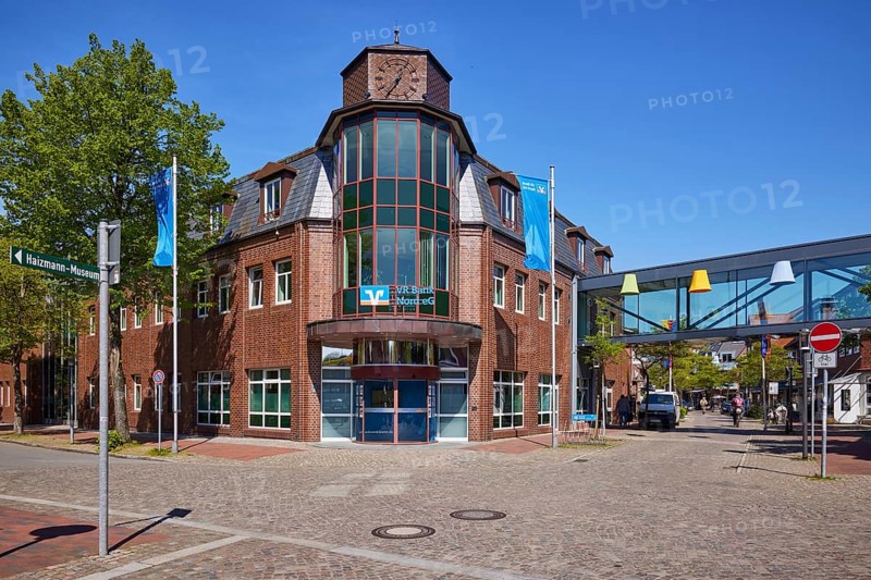 Volksbank Raiffeisenbank VR Bank Nord eG Branch Niebuell, District of North Friesland, Schleswig-Holstein, Germany, Europe