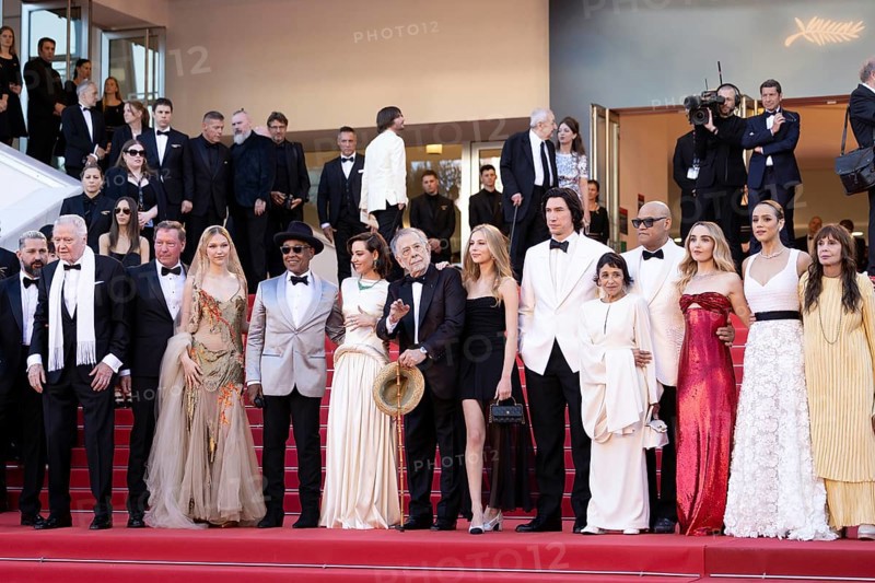 Cannes, France, 16.5.2024: Shia LaBeouf, guest, Jon Voight, D. B. Sweeney, Grace VanderWaal, Giancarlo Esposito, Aubrey Plaza, Francis Ford Coppola, Romy Croquet Mars, Adam Driver, Nathalie Emmanuel, Laurence Fishburne, Kathryn Hunter, Talia Shire and Chloe Fineman at the premiere of Megalopolis on the red carpet of the Palais des Festivals during the 77th Cannes International Film Festival. The 77th Cannes International Film Festival will take place from 14 to 25 May 2024, Europe