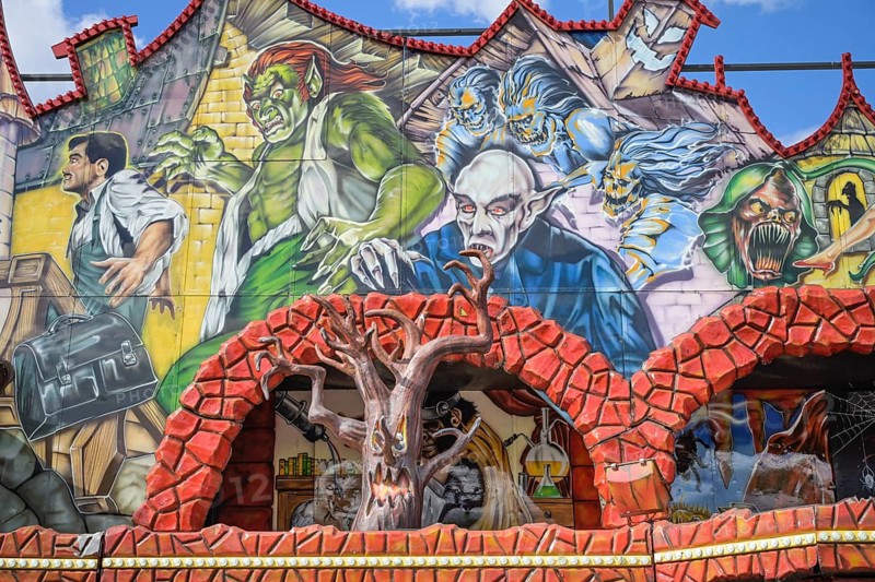 Ghost castle, spring festival, fairground, Tegel, Reinickendorf, Berlin, Germany, Europe