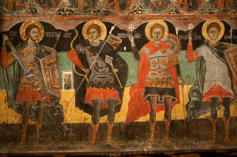Painting in an orthodox church, church of the Nativity at Arbanasi, Bulgaria, Europe