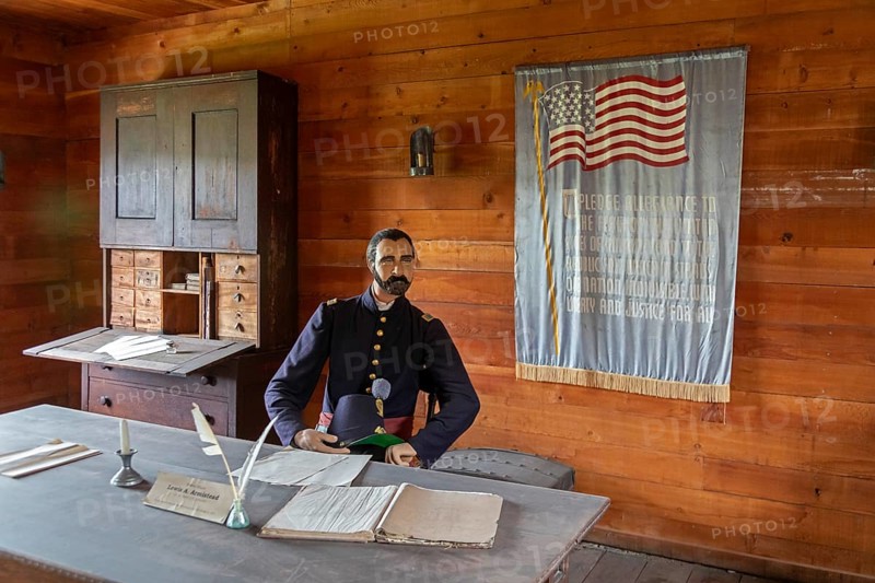 Fort Dodge, Iowa, A likeness of Brevet Major Lewis A Armistead at the Fort Museum and Frontier Village. Armistead established Fort Clarke (later renamed Fort Dodge) in 1850. Operated by the Fort Dodge Historical Foundation, the museum displays the frontier life of the 1850s
