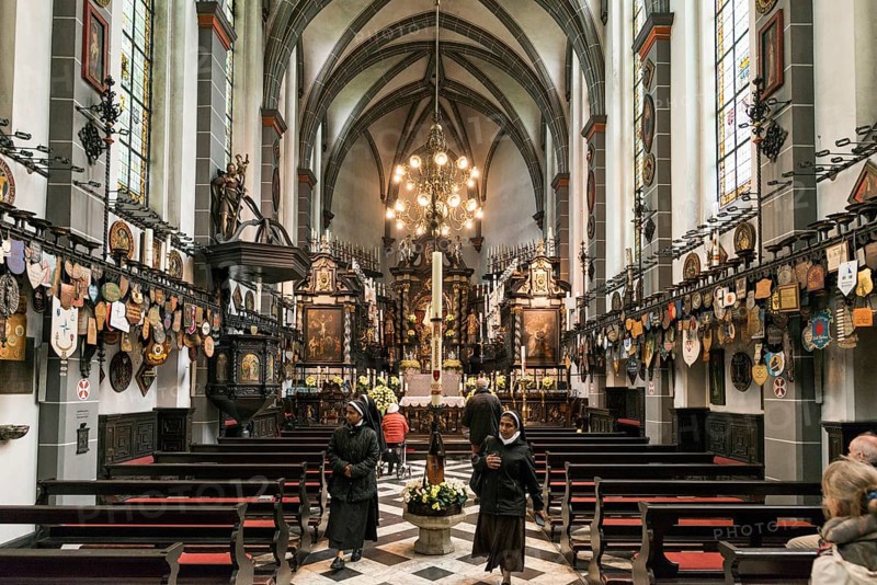 Interior view, candle chapel, place of pilgrimage, Kevelaer, Lower Rhine, North Rhine-Westphalia, Germany, Europe