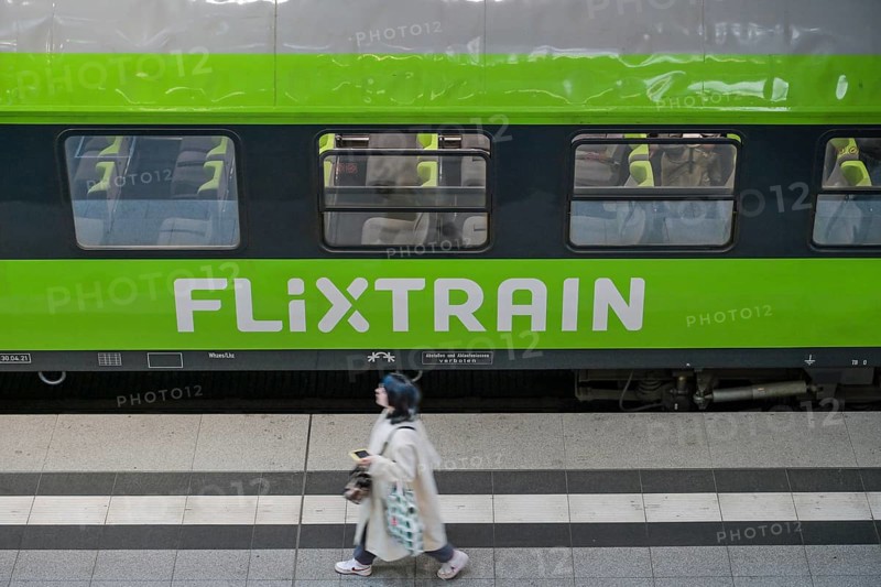 Flixtrain, platform, central station, Berlin, Germany, Europe