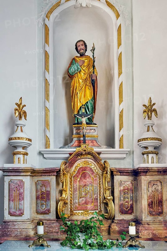 Side altar, Kronburg Filial Church, Kronburg, Allgaeu, Swabia, Bavaria, Germany, Europe