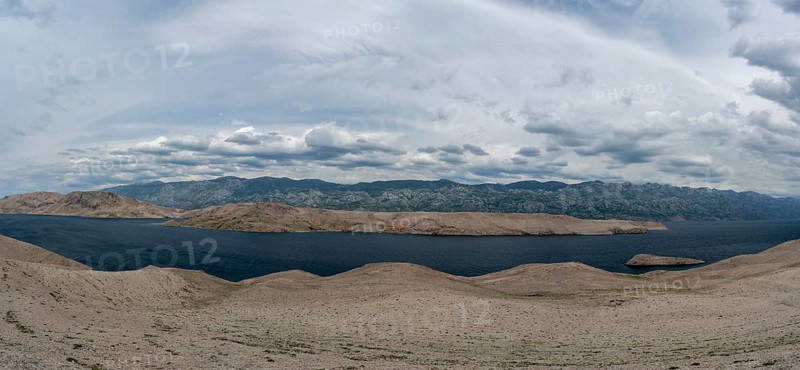 Paska Vrata, lunar landscape, island of Pag, Zadar, Dalmatia, Croatia, Europe