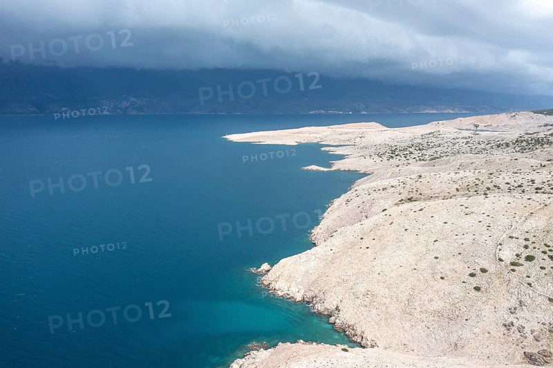 Lunar landscape, coast of the island of Pag, Zadar, Dalmatia, Croatia, Europe