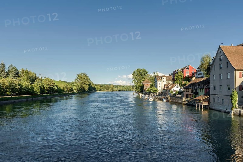 Hochrhein near Diessenhofen, Canton Thurgau, Switzerland, Europe