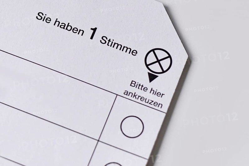 Germany, May 2024: German ballot paper for Elections to the European Parliament, Europe