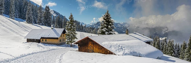 Panorama Hoehenweg, Kleinwalsertal, Allgaeu Alps, Vorarlberg, Austria, Europe