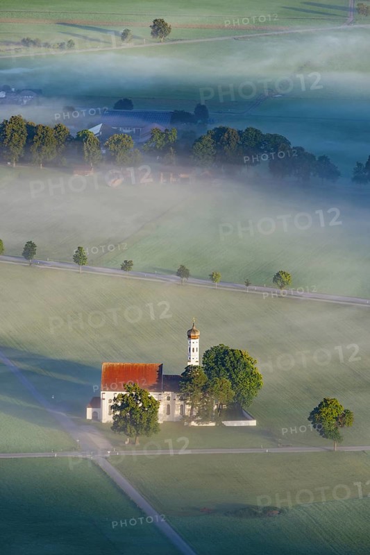 Pilgrimage church of St Coloman, Koenigswinkel, Ostallgaeu, Allgaeu, Bavaria, Germany, Europe