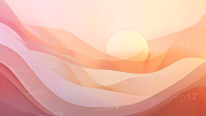 Abstract illustration embodies mindfulness meditation with gentle swirling patterns in pastel soothing hues, AI generated