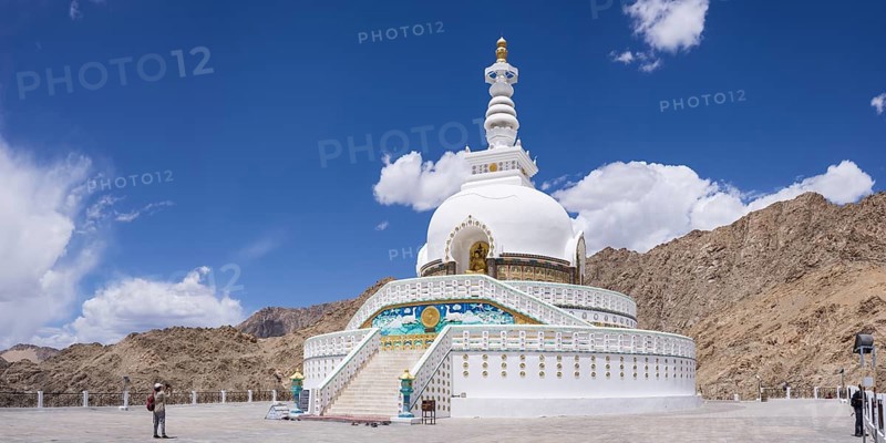 Shanti Stupa in Leh, Ladakh, Jammu and Kashmir, India, Asia