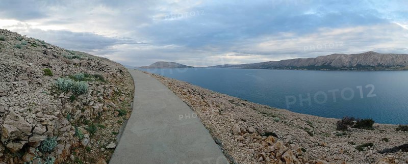 Morning atmosphere on the coast of the island of Pag, Zadar, Dalmatia, Croatia, Europe