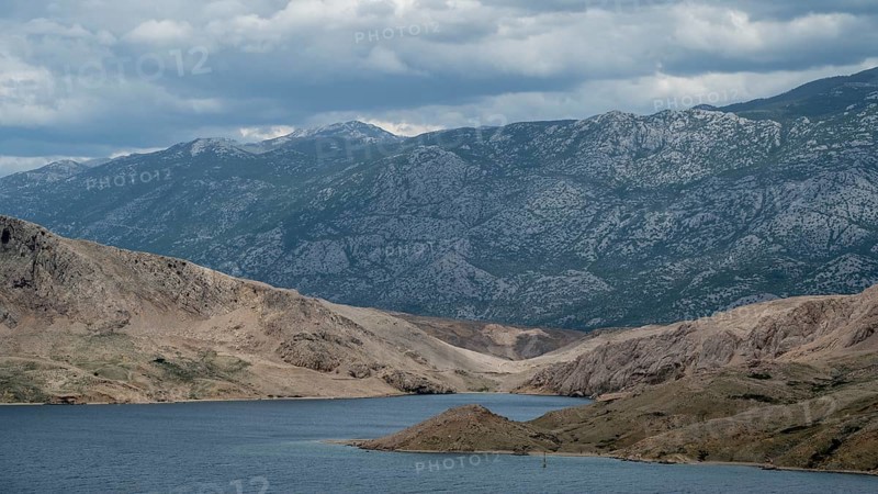Paska Vrata, lunar landscape, island of Pag, Zadar, Dalmatia, Croatia, Europe