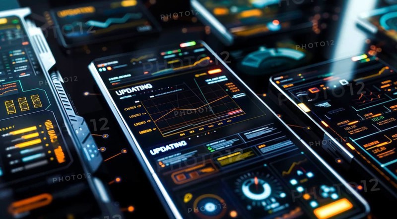 Computer and business security concept, system updates and privacy protection, AI generated