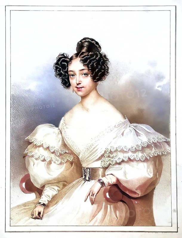 Franziska Skrbensky, Countess of Monyrokerek and Monoszlo, nee Countess Erdoedy (1812-1894), Lady of the Order of the Star Cross, Historical, digitally restored reproduction from a 19th century original, Record date not stated