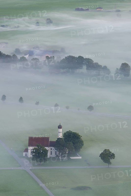Pilgrimage church of St Coloman, Koenigswinkel, Ostallgaeu, Allgaeu, Bavaria, Germany, Europe