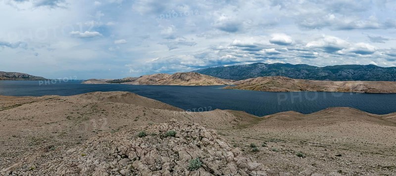 Paska Vrata, lunar landscape, island of Pag, Zadar, Dalmatia, Croatia, Europe