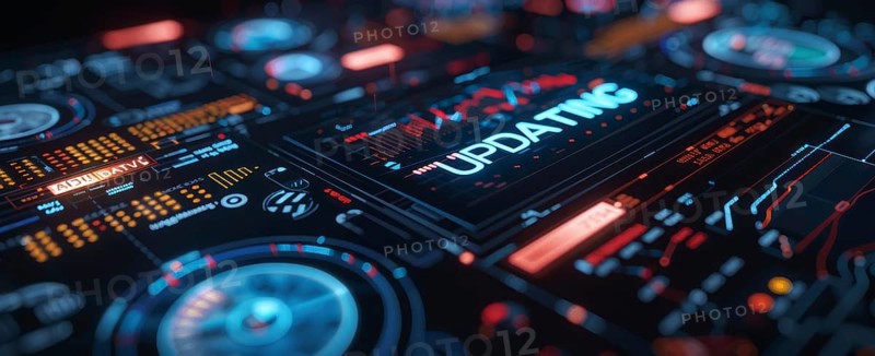 Computer and business security concept, system updates and privacy protection, AI generated