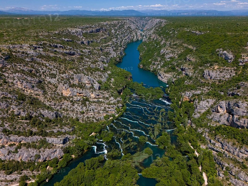 Roski Waterfall, Roski Slap, Krka National Park, Krka Waterfalls, Dalmatia, Croatia, Europe