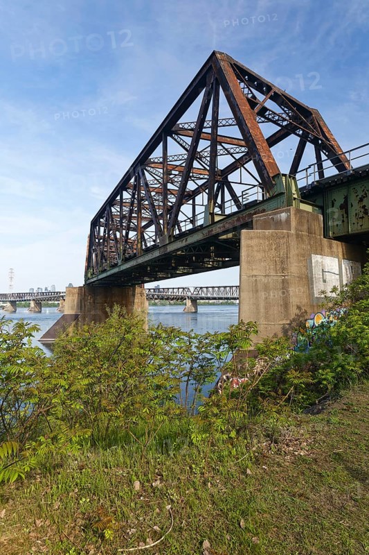 Architecture, Victoria Bridge over the Saint Lawrence River, Province of Quebec, Canada, North America