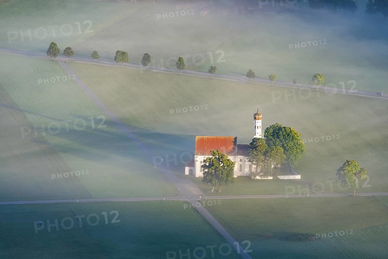 Pilgrimage church of St Coloman, Koenigswinkel, Ostallgaeu, Allgaeu, Bavaria, Germany, Europe