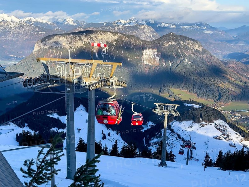 Cable car to the Hohe Salve in winter, Tyrol, Austria, Europe