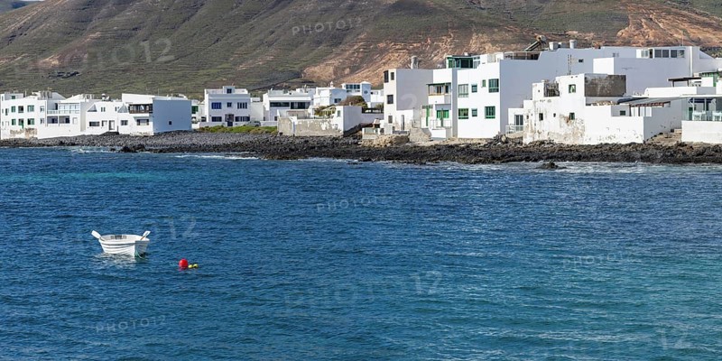Panorama of Arrieta, Lanzarote, Canary Islands, Spain, Europe