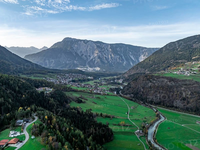Aerial view, Oetztal, Tyrol, Austria, Europe