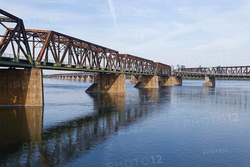 Architecture, Victoria Bridge over the Saint Lawrence River, Province of Quebec, Canada, North America